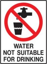 water not suitable for drinking